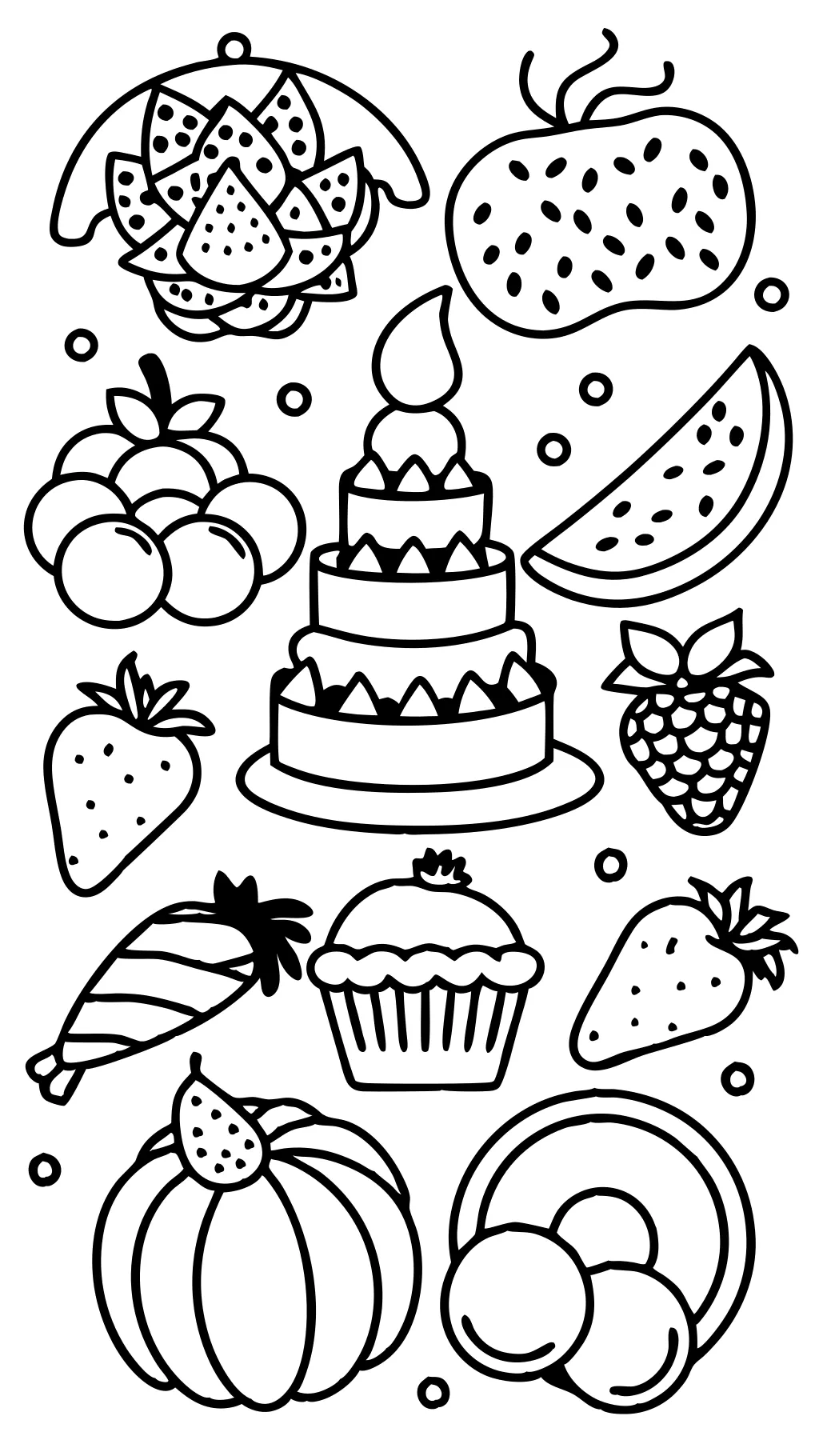 coloring page of food